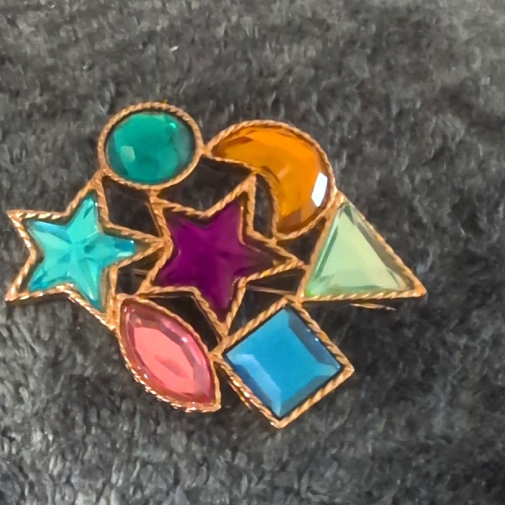 Vintage L. Razza Celestial Brooch